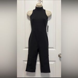 Women’s Black Sleeveless Jumpsuit with High Neckline Size Small- Wild Fable